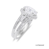14K White Gold Round Diamond Engagement Ring (12.35 g)